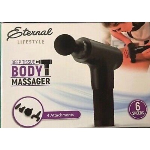 NIB Eternal Lifestyle Deep Tissue Body Massager 4 Attachments & 6 Speeds - Picture 3 of 4